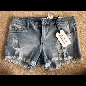 JUSTUSA Light Wash Jean Shorts